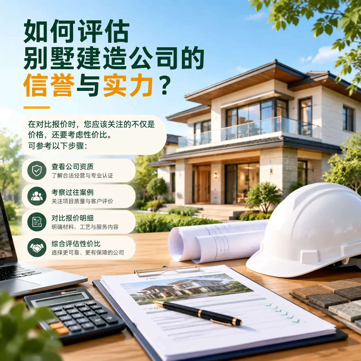 如何评估 台江 别墅建造公司的信誉与实力？