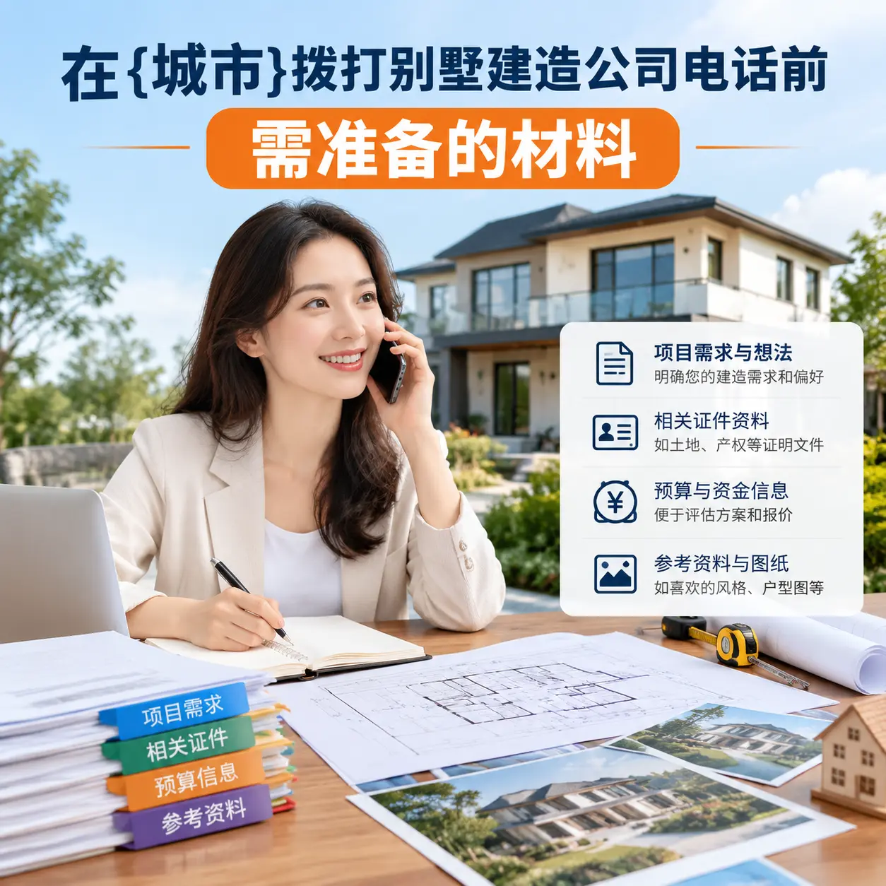 在台江拨打别墅建造公司电话前需准备的材料