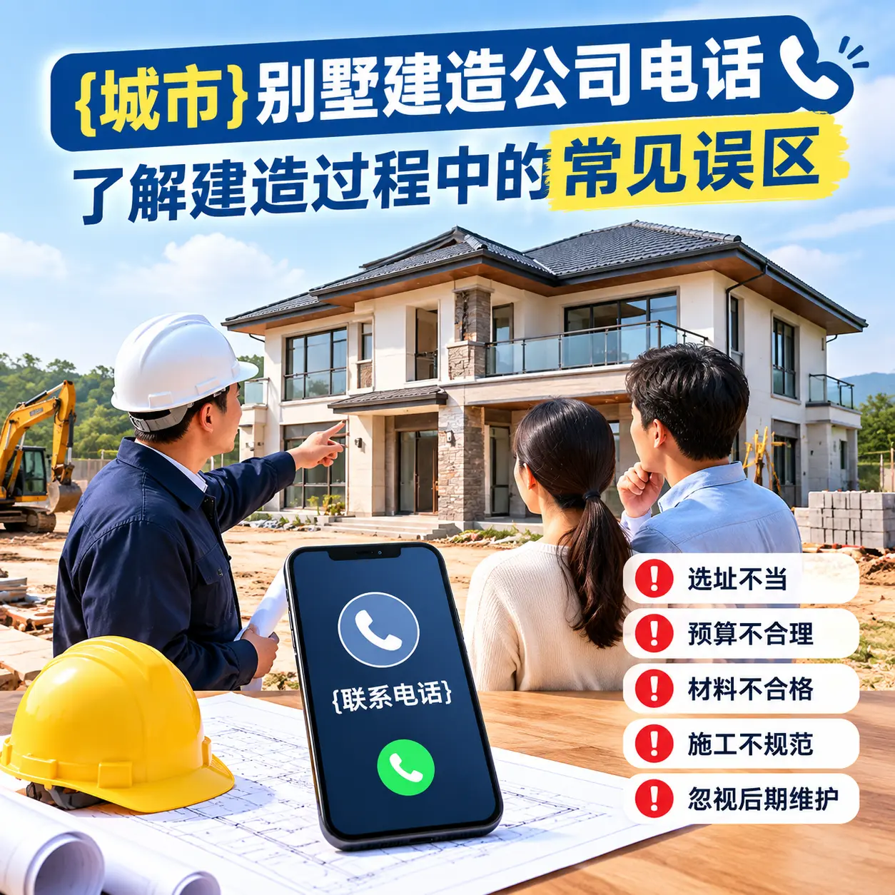 台江别墅建造公司电话,了解建造过程中的常见误区